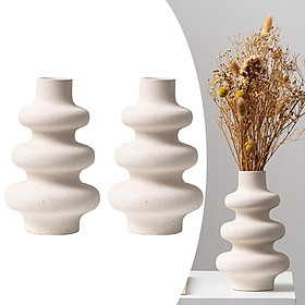 2x Ceramic Vase Desktop Decorative Vases Store Furnishing Decor Accent