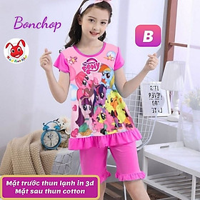 Đồ bộ bé gái lửng hình Pony từ 10-42kg - thun cotton - Kiến Lửa