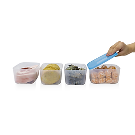Bộ 4 Hộp Đựng Thực Phẩm Tupperware Trữ Đông Gen I Small 650ml