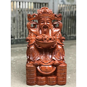 Mua Tượng phật ông thần tài bằng gỗ hương đá kt 40×22×18cm