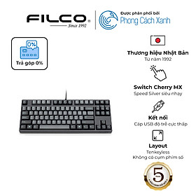 Bàn phím cơ Filco Majestouch 2SS Edition (Tenkeyless, Silver Speed Switch) - Hàng Chính Hãng