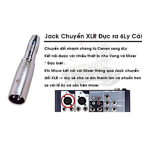 Mua Jack Chuyển Đổi XLR Canon Đực Ra 6 Ly Cái  Đầu Chuyển Rắc Canon Đực Ra 6 Ly Cái Dùng Cho Hệ Thống Âm Thanh
