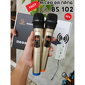 Mua Micro karaoke SGMAX 102  Mẫu Mới 2 Mic Không Dây