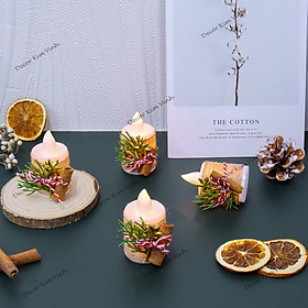 Mua Nến Giáng Sinh NEN27 Nến Sao Vàng 6.5cm Dùng Pin Trang Trí Noel