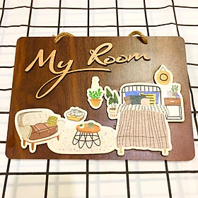 Mua Bảng gỗ my room treo cửa treo tường phòng ngủ đánh dấu sự riêng tư và xinh xắn