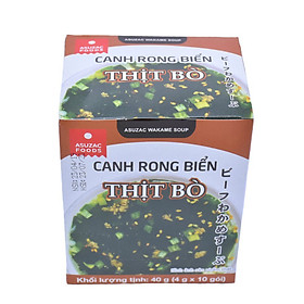 Canh rong biển thịt bò Asuzac hộp 40g (4g x 10 gói)