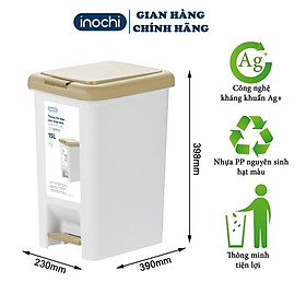 Mua Thùng Rác inochi -sọt rác Nhựa Đạp Chân Nắp Đậy Chữ Nhật INOCHI 20 Lít Làm Văn Phòng Đựng Rác Gia Đình