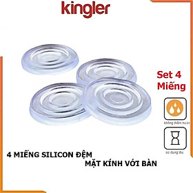 Miếng Đệm Kê Kính Mặt Bàn, Đệm Silicon Lót Giữa Kính Và Mặt Bàn Chống Xê