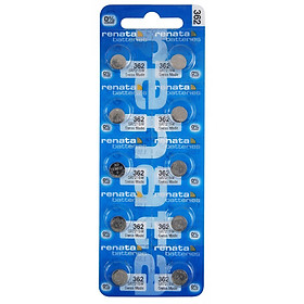 Pin đồng hồ Thụy Sỹ RENATA 362 / SR721SW oxit bạc Made in Swiss CHÍNH HÃNG (Dạng Vỉ 10 Viên)