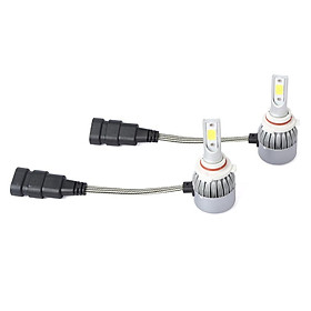 2pcs C6 72W 7600LM 6000K COB LED Car Headlight Lamp Kit H4/H7/9005/9006