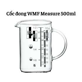 Cốc Đong WMF MEASURE Thủy Tinh Cao Cấp, Chi Vạch Dung Tích 500ml / 1L Có Tay Cầm Tiện Lợi 0605972000 / 0605962000