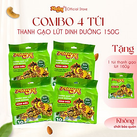 [COMBO MUA 4 TẶNG 1] Thanh gạo lứt chà bông/rong biển mix hạt Mailey 150g - Bánh gạo lứt ăn kiêng hỗ trợ giảm cân