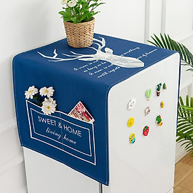 Khăn phủ tủ lạnh máy giặt chống bụi chống thấm họa tiết độc đáo sinh động ý nghĩa