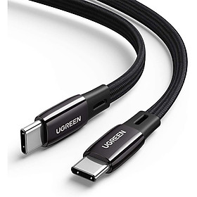 Hình ảnh Cáp USB type C dẹp mạ nickel chống nhiễu 2M 60W màu đen Ugreen 331TYC10969US Hàng chính hãng