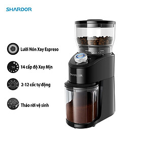 Mua Máy xay hạt cà phê cao cấp Shardor CG845B  công suất 200W  tích hợp 14 chế độ xay  dễ dàng tháo lắp vệ sinh- Hàng chính hãng