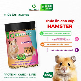 Thức ăn Hamster GREENABC- Hỗ trợ tiêu hóa, giảm căng thẳng – Hộp 10g và 480g