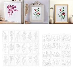 30x Craft Stencils Painting Stencil Hollow Painting Template Stencils Set Drawing Stencils for Painting Home Floor Wall