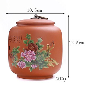 Mua Hũ đựng trà khô gốm sứ tử sa cát tím  Hũ chè có nắp đậy kín tiện dụng cao cấp giá rẻ màu nâu đất Lọ chè đựng được 200g