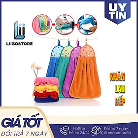 Mua Khăn lau nhà bếp có quai treo siêu mềm mịn