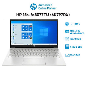 Mua Laptop HP 15s-fq5077TU 6K797PA (i7-1255U | 8GB | 512GB | Intel Iris Xe Graphics | 15.6  FHD | Win 11) Hàng chính hãng