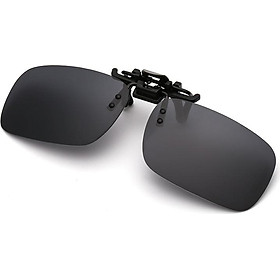 Polarized Glasses Day Night Vision Driving Sunglasses Clip-on Flip-up Lens