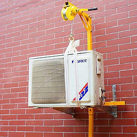 Mua Bộ Cẩu Tời cục nóng điều hòa (Khung + tời quay tay vàng có cáp 1200Lbs (Loại đảo chiều))