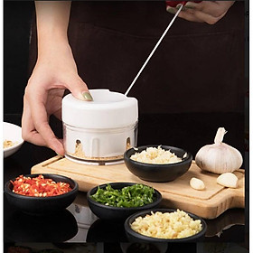 Mua Dụng cụ xay tỏi ớt cầm tay đa năng tiện dụng dây rút