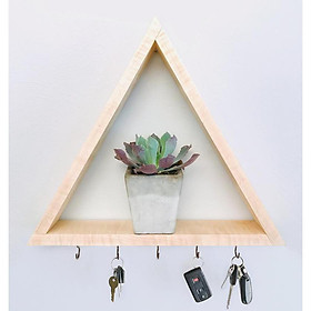Mua kệ treo tường hình tam giác có móc treo kệ đựng đồ dùng trong nhà xinh xinh kt 30x30x10 cm