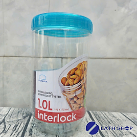 Mua Hộp Nhựa Interlock Lock&Lock Nắp Vặn INL302B - 1L - Hàng Chính Hãng