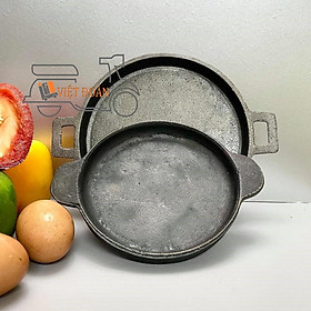 Mua Chảo ỐP LA  BÍT TẾT  BBQ  BÁNH XÈO MIỀN TRUNG ... Gang ĐÚC NGUYÊN KHỐI   nặng tay   chất lượng - SIZE 15cm  18cm