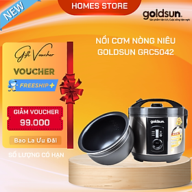 Nồi Cơm Điện Nắp Gài GOLDSUN GRC5042 Phù Hợp Gia Đình 4-6 Người Dung Tích 1.8 Lít Công Suất 700W - Hàng Chính Hãng