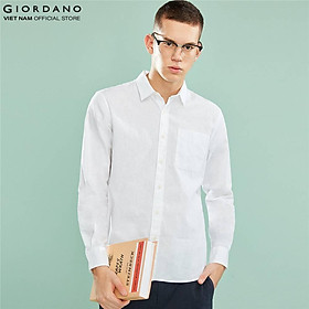 Áo Sơ Mi Trơn Có Túi Nam Giordano Linen Shirt 01049201