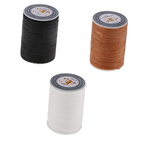 3 Rolls 150D Flat Polyester Waxed Thread for Leather Craft