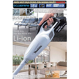 Mua MÁY HÚT BỤI DÙNG PIN 18V (3.6 KPA ) MAKITA DCL180FRFW (01 SẠC 18V 01 PIN 18V/3.0AH) - HÀNG CHÍNH HÃNG