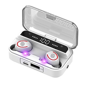 F9-3 True Wireless Earbuds BT 5.1 Headphones TWS Stereo Earphones with Touch Control 1200mAh Power Bank Case LED Digital
