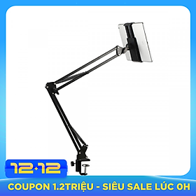 Giá đỡ điện thoại, máy tính bảng có chân kẹp đầu giường, cạnh bàn