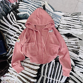 Áo khoát nhung mặt cười, có 2 túi trong hàng bao chất bao đẹp-A2167 - Áo thun ngẫu nhiên