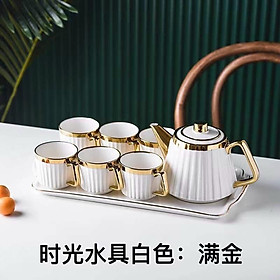 Bộ ấm chén trà sứ cao cấp, sang trọng cho phòng khách
