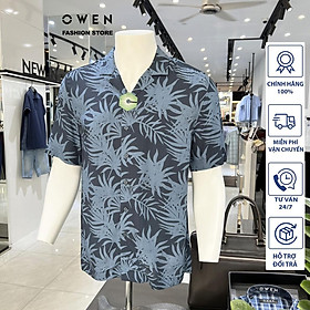 Áo Sơ mi Owen cổ Cuban sợi Vicose cao cấp mát lạnh mặc đi biển AE230068N