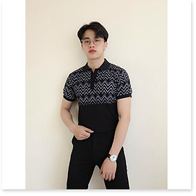 Áo thun cổ trụ ngắn tay phong cách lịch lãm KHANH AN