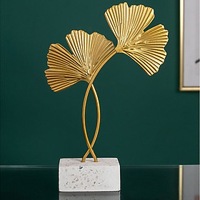 Mua Tượng lá Ginko bằng kim loại đế đá sang trọng decor để bàn đẹp - Tượng trang trí  Đồ decor trang trí phòng khách và quà tặng