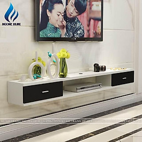 Mua Kệ tivi treo tường có 2 ngăn cửa lật trang trí phòng khách phòng ngủ