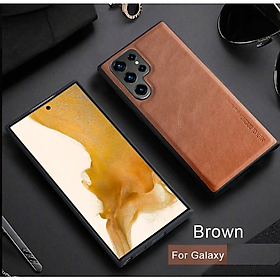 Ốp lưng dành cho Samsung Galaxy S24 Ultra | S24 Plus | S24 dạng da mềm - hàng nhập khẩu - Màu Nâu Da Bò, Màu Nâu Da Bò