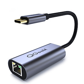 Mua Bộ chuyển đổi QGeeM USB C sang Ethernet  cáp chuyển đổi Type C sang Gigabit Ethernet  Thunderbolt 3 sang RJ45 cho MacBook Pro  RJ45 sang USB C-Hàng Chính Hãng