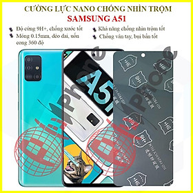 Dán chống nhìn trộm dành cho  Samsung A51 - Dán cường lực dẻo nano 9H+