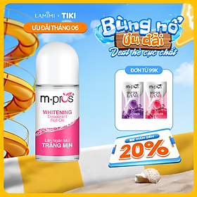 Lăn Khử Mùi M.Pros Whitening 60ml Dịu Dàng - Cho Nam & Nữ, Dưỡng Trắng Da, Khô Thoáng - Lamimi Chính Hãng