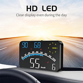 Universal HUD Head up Display Speedometer Direction 4 inch Fit for Vehicle