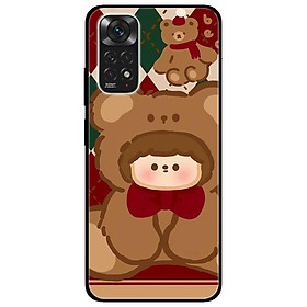 Ốp lưng dành cho Xiaomi Redmi Note 11 4G mẫu Búp Bê Gấu Đỏ