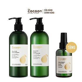 SPECIAL COMBO gội xả bưởi không sulfate giảm gãy rụng tóc Cocoon (tặng 1 nước dưỡng tóc tinh dầu bưởi Cocoon 140ml)