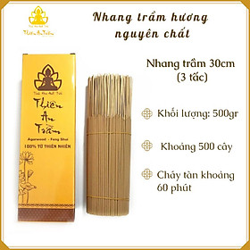 Nhang trầm hương nguyên chất tự nhiên Size 30cm - Hộp 500 gram